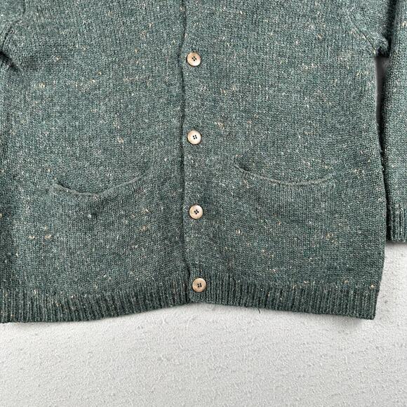 Pringle Cardigan Men’s Large Green Wool Blend V Neck Button Front - Picture 11 of 16